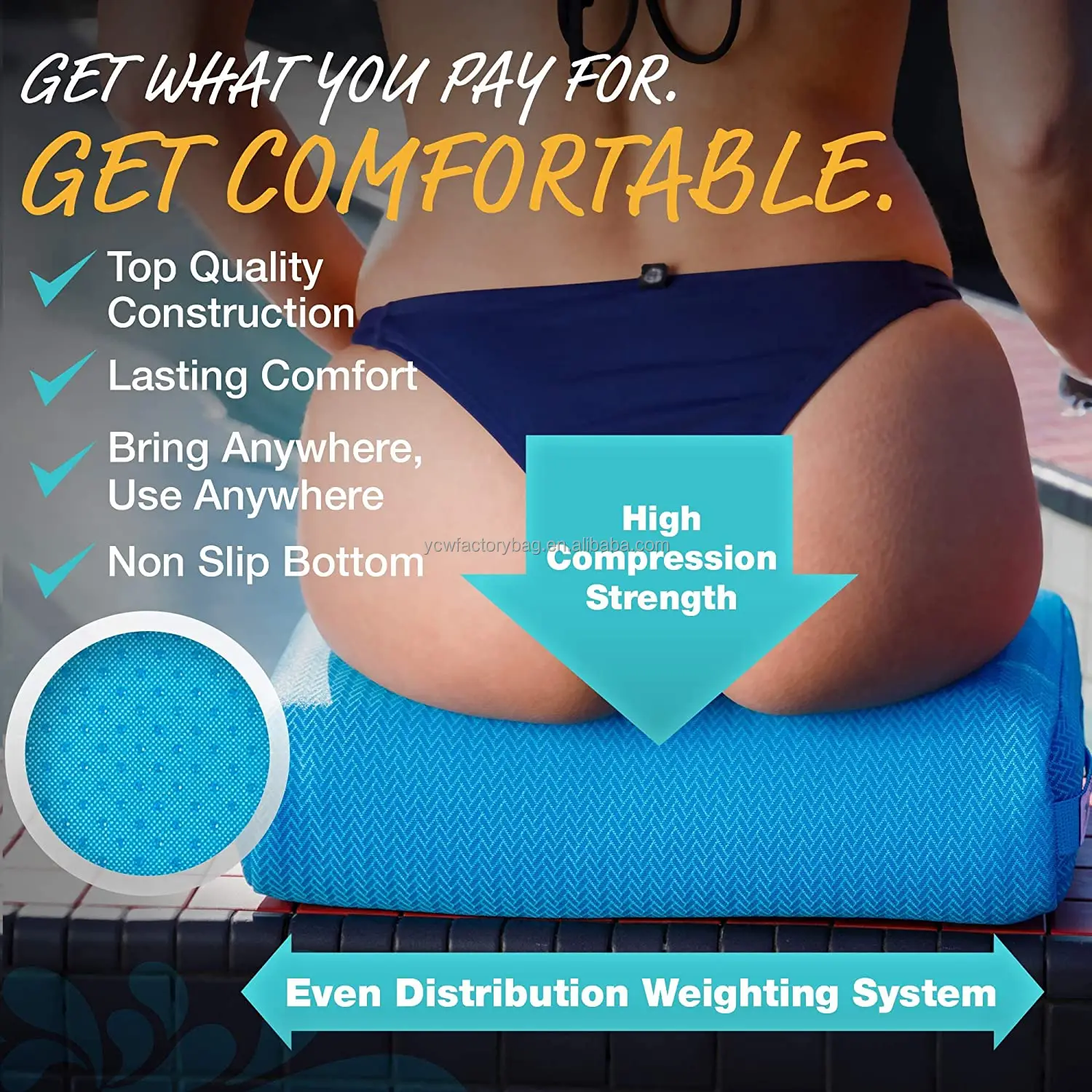 Wholesale Outdoor Spa Booster Seat Hot Bath Pillow Weighted Hot Tub