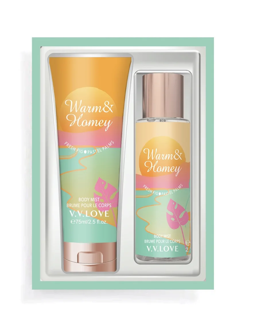 V.vlove 250ml Body Mist Perfume With 238ml Body Lotions Bath Gift Sets