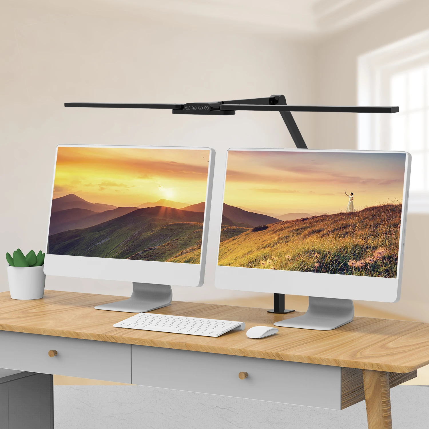Funderled  Desk Light Table Lamp for Home Office 24W Transformable LED Desk Lamp with Swing Arm