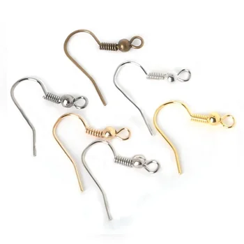DIY earring parts fish earring hooks hypoallergenic brass earring findings for jewelry making