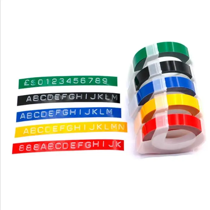 Label Tape Refill For DYMO MOTEX Printer 5 Colors Part 9mm×3Meters Accessories
