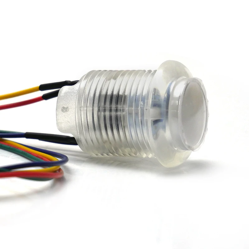 Illuminated Switch LED Convex/Concave Cover Button 7 Ribbon GoldLeaf RGB Push Button Accessories for Arcade Pinball Machine