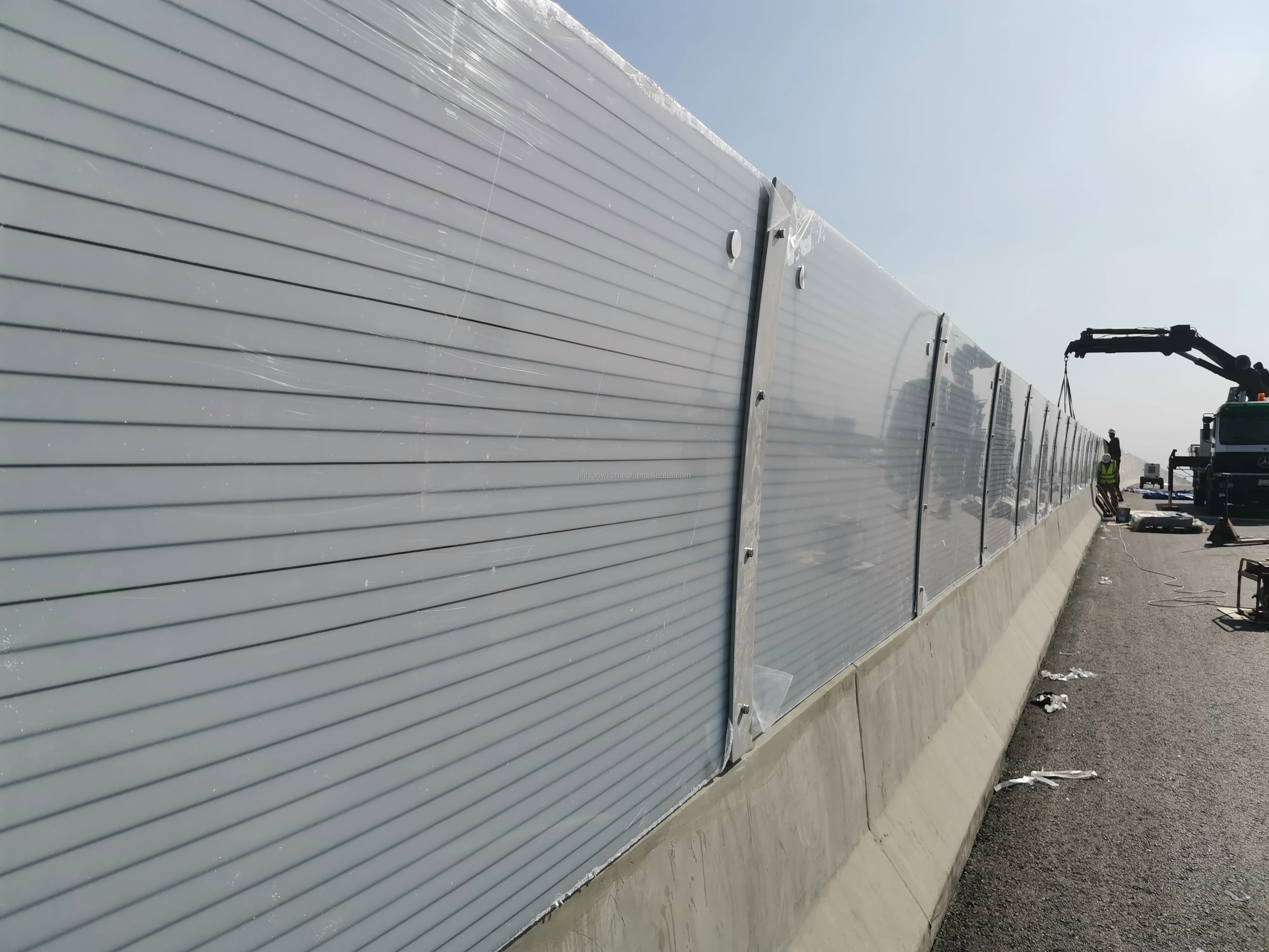 product modern design acrylic and pvc noise barrier metal sheet transparent wall acoustic sound barrier for outdoor and highway use-10