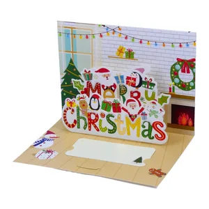 Factory Customized 3D Birthday Cards with Lights & Music UV Printed Paper Popup Cards (Custom Color)