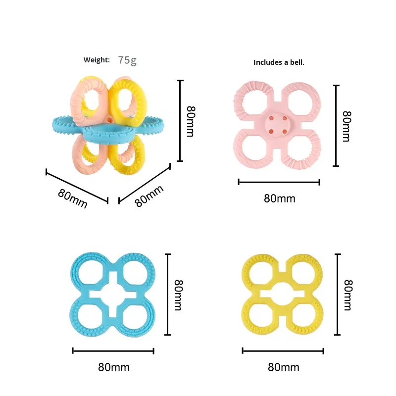 Manhattan Ball 0-3 Year Old Soft Silicone Finger Training Baby Toy Silicone Toy manufacture