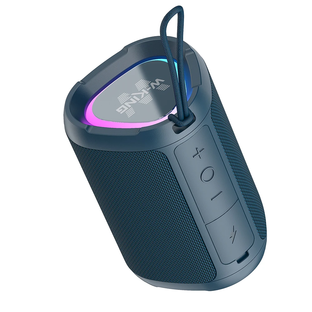 W-KING D110 Portable 15W Output for 5.3 Wireless Speaker New Arrival 2025 Waterproof IPX7 RGB Light Bass Feature 2900mAh