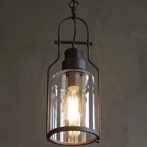 Contemporary Vintage Retro Industrial Style Lamp New Glass Bottle Indoor Loft Lighting