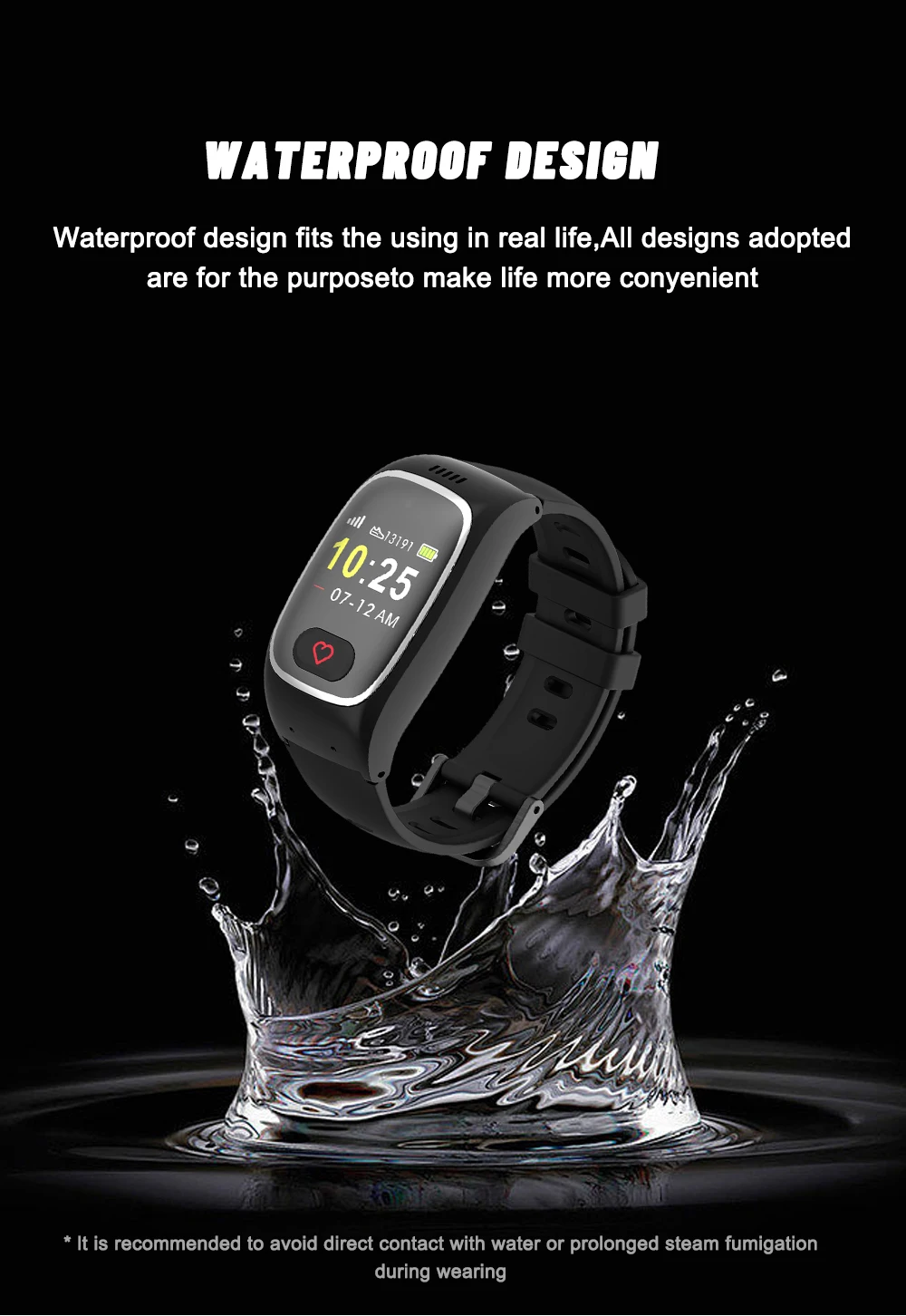 New Arrival Elderly GPS Tracking Smart Watch With Afib Fall Detection Alzheimers Demential Patients Elderley Smart Watches