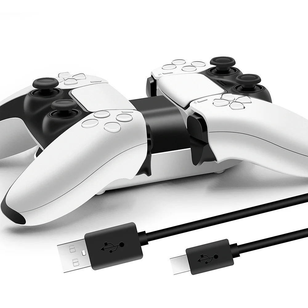 For PS5 Two Wireless DualSense Controller Charging Station Controller USB Charger Dock for PS5 Console Accessories