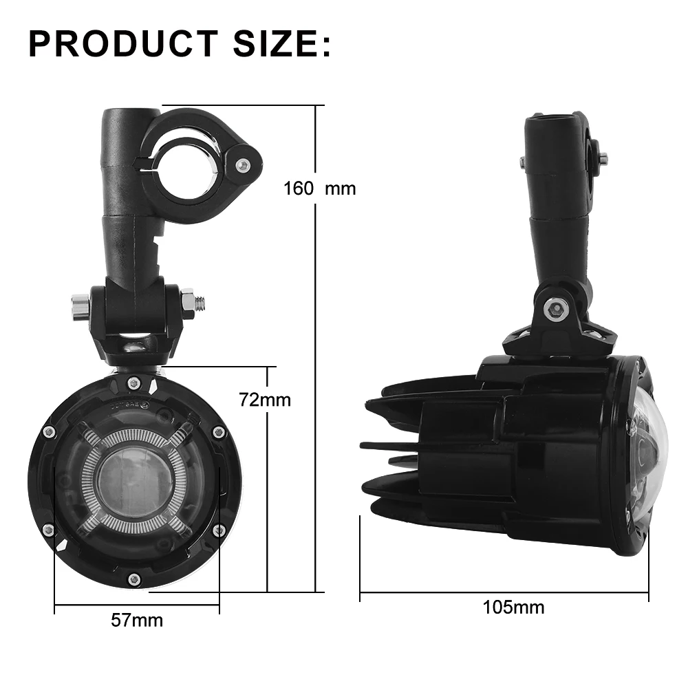 Высокая твердость и высокая рассеивания тепла 60W светодиодный вспомогательный фар дальнего света для BMW R1200GS adv F800GS светодиодные противотуманные фары с DRL за