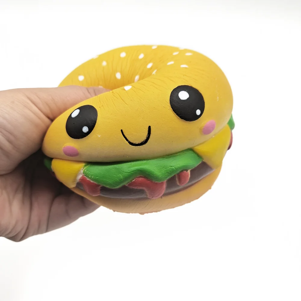 Индивидуальный подарок для детей, Пенополиуретан, сжимаемые игрушки Kawii, сжимаемые игрушки, медленно восстанавливающие форму, милый Сжимаемый фиджет, большая игрушка для гамбургеров