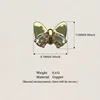 Gold plated Pink zircon bow-single accessory