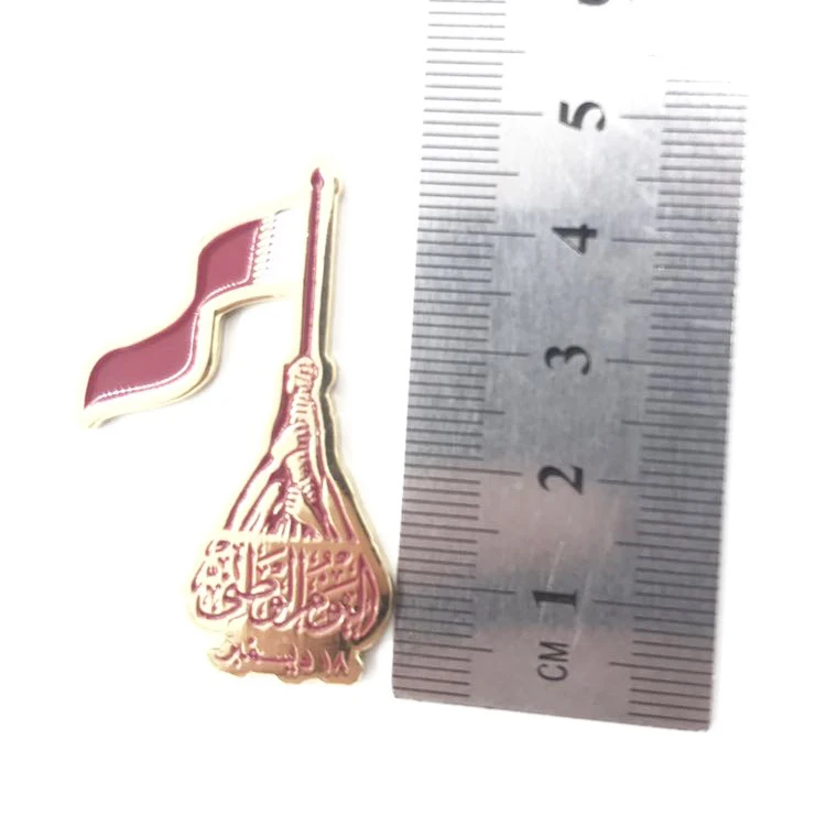 Qatar National Day Gift of Metal Magnetic National Day Pin With QND Logo Pin Qatar National Day Gift Metal Badge Pin