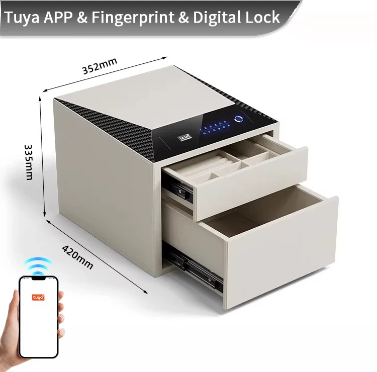 f2 1a ceqsafe smart premium jewelry box with fingerprint drawer electronic digital lock bedroom wardrobe safe-21
