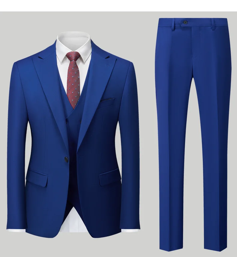 D0829ta41 Men's Suit Coat Vest Pants 3 Pieces Factory Wholesale Color ...