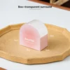 Scented pink half-round small box with transparent border