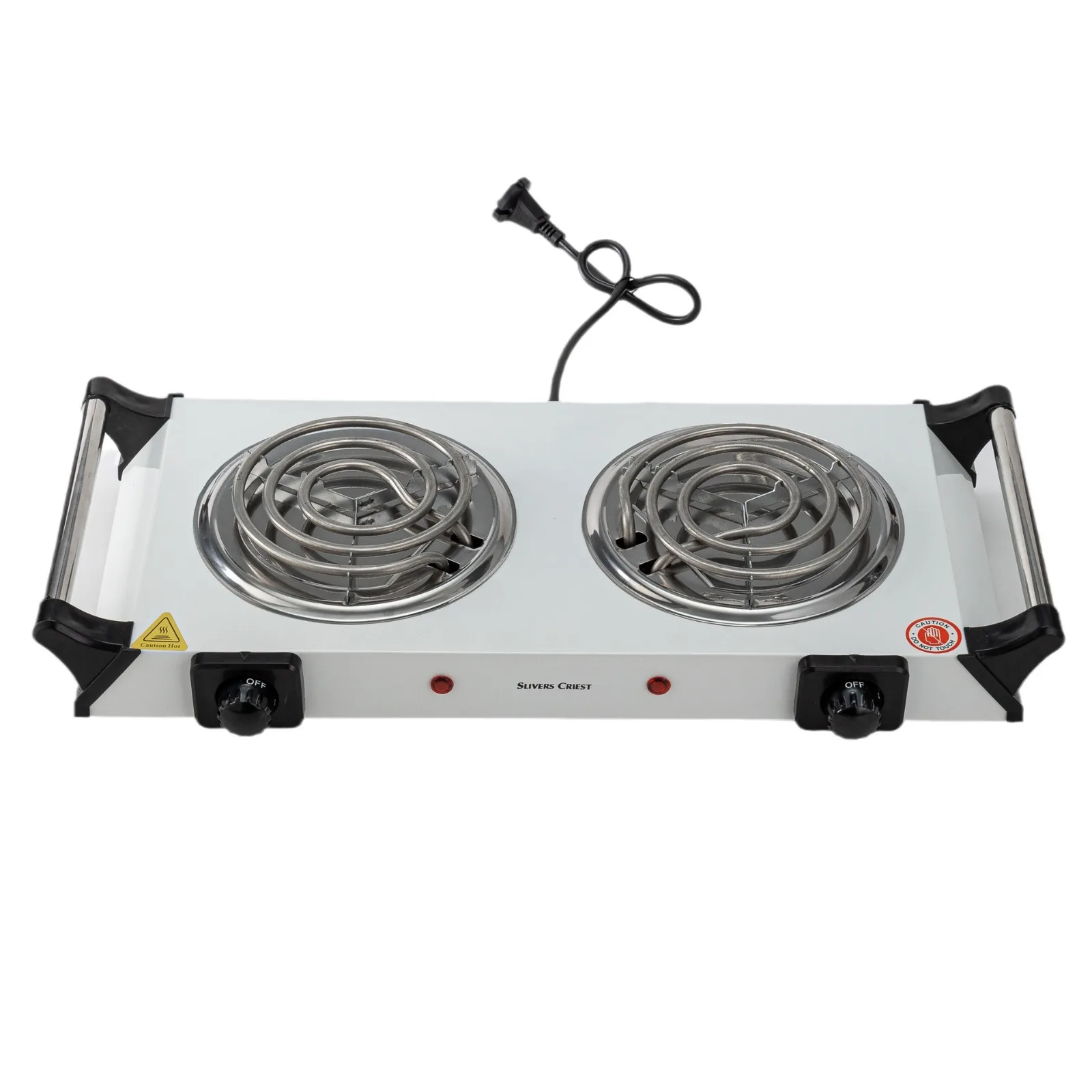 Hot Two Plate Electric Stove Simple Operation Burner Kitchen