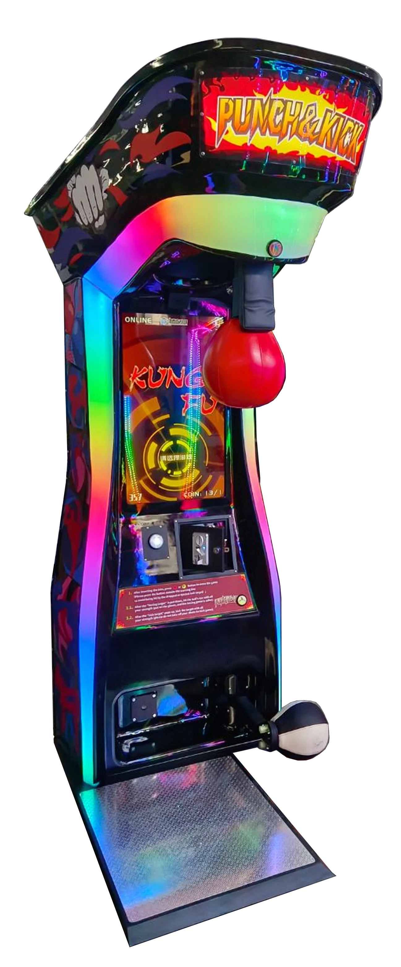 Neofuns Latest Model Coin Operated Electronic Sport Punch&Kick Boxing ...