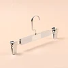 Silver chrome finish plastic pants hanger