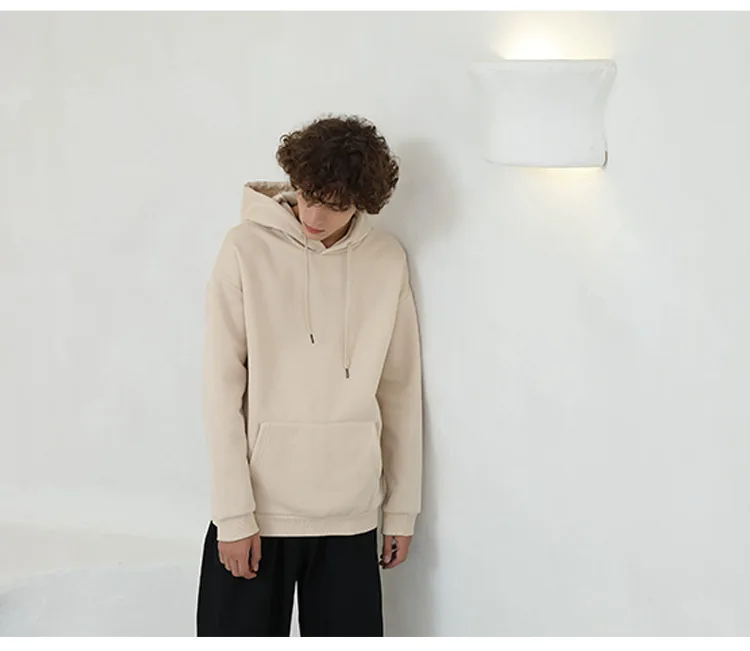 cream marl moletom com capuz