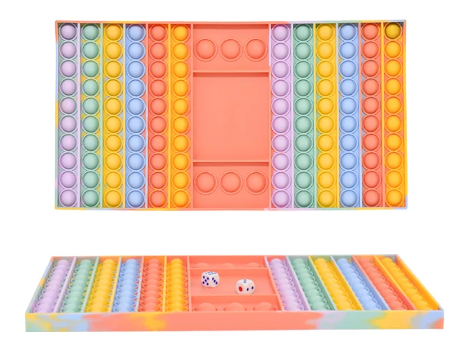 Настольная доска большого размера для шахматной игры, силиконовая настольная игрушка с пузырьками для сенсорных игр для детей и взрослых