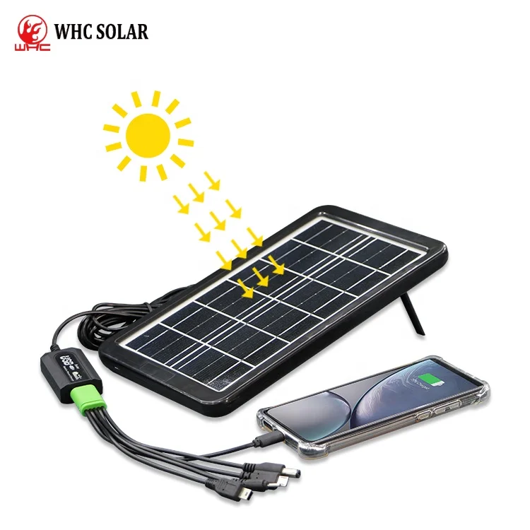 Chargeur solaire Chargeur solaire USB portable et imperméable utilisable en extérieur. Appareil photo 4 panneaux solaires pliables pour Smartphone Tablette Powerbank et Camping