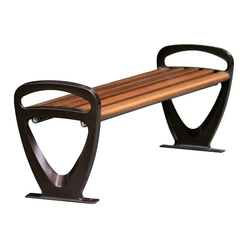 Luxury outdoor bench kirsite street furniture bench seating with aluminum legs for garden