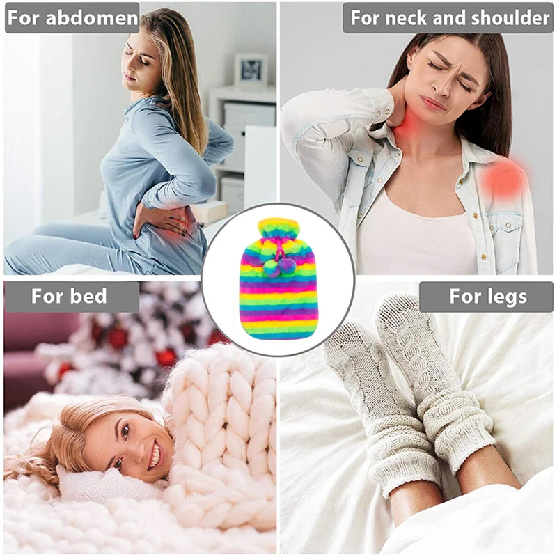 faux fur long rubber hot water bottle cover classic rubber hot water bags for pain relief