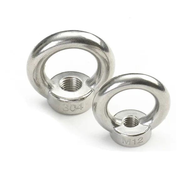 Wholesale Stainless Steel Lifting Eye Nut M3 M4 M5 M6 M8 Forged Round Ring Shape Eye Nuts