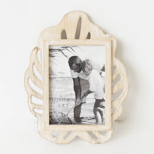 Smart Home Antique Wooden Table Top Photo Frame