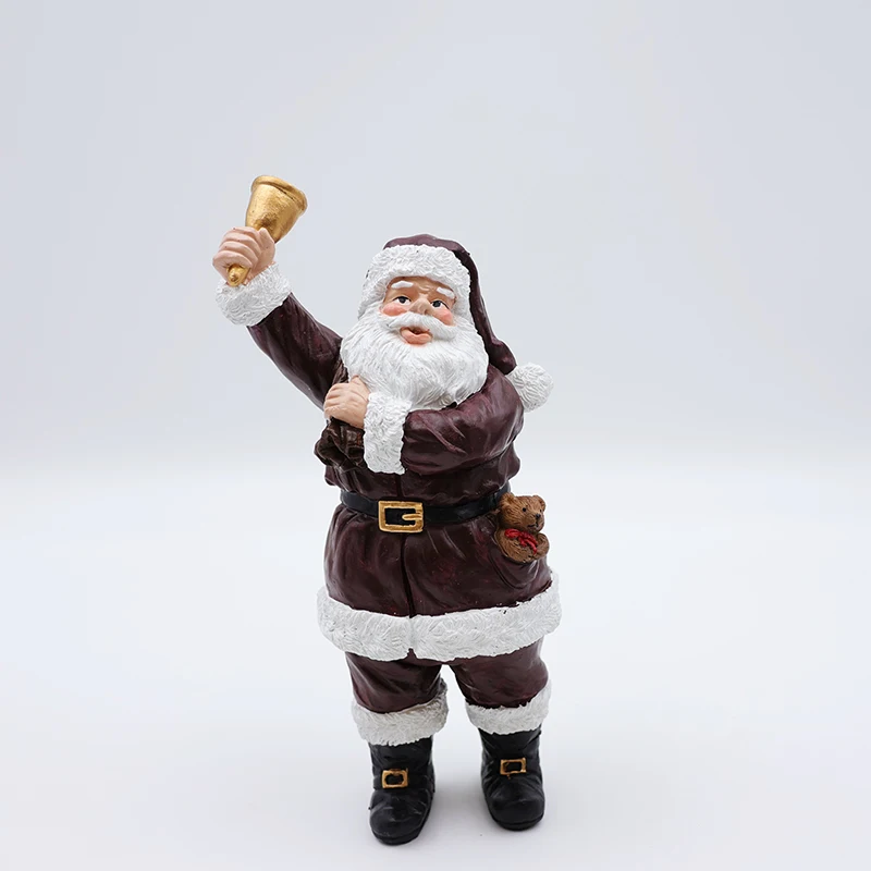 Christmas decor resin chocolate Santa Claus figurine ornaments
