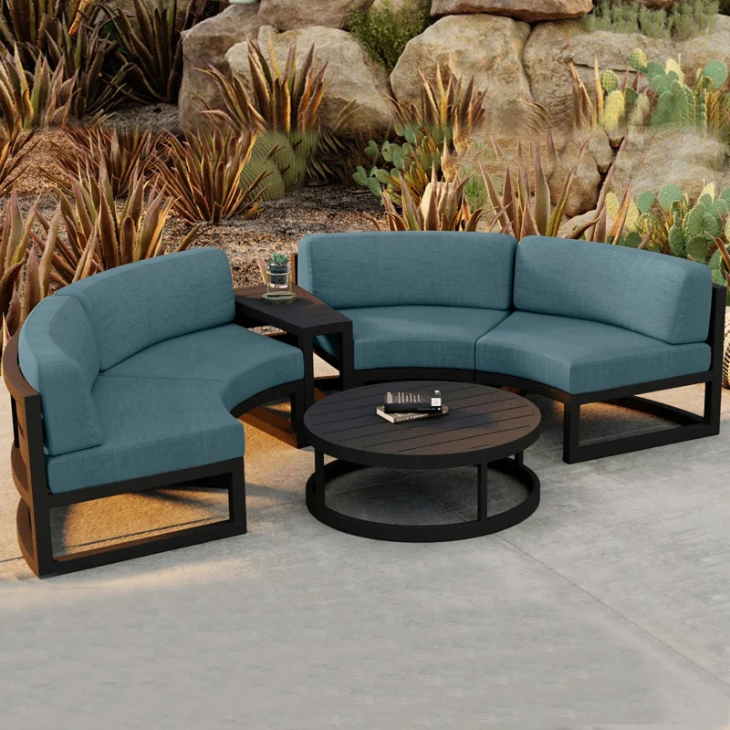 Luxury Metal Frame Sectional Sofa - Outdoor Aluminum Furniture