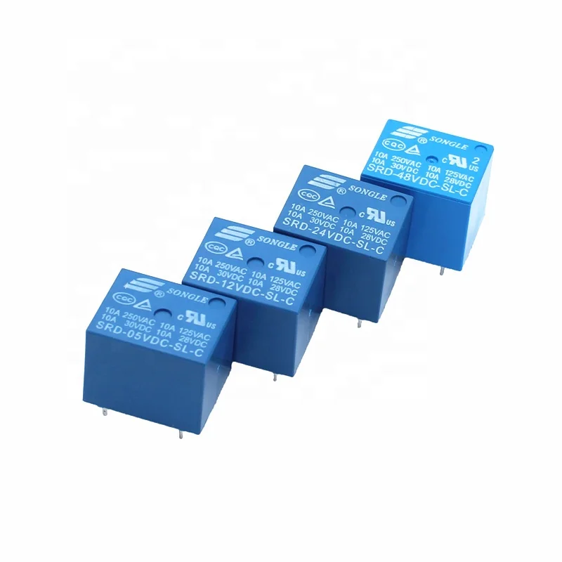 Relay SRD -3V 5V 6V 9V 12V 24V 48VDC -SL-C 10A 250VAC 5PIN SRD-03VDC-SL-C SRD-05VDC-SL-C SRD-12VDC-SL-C SRD-48VDC High Quality