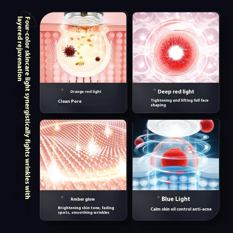New EMS Cold Compress Tightening Massager 6-in-1 Multifunctional Face Lifting Household Beauty Equipment Colored Light 2025 Hot