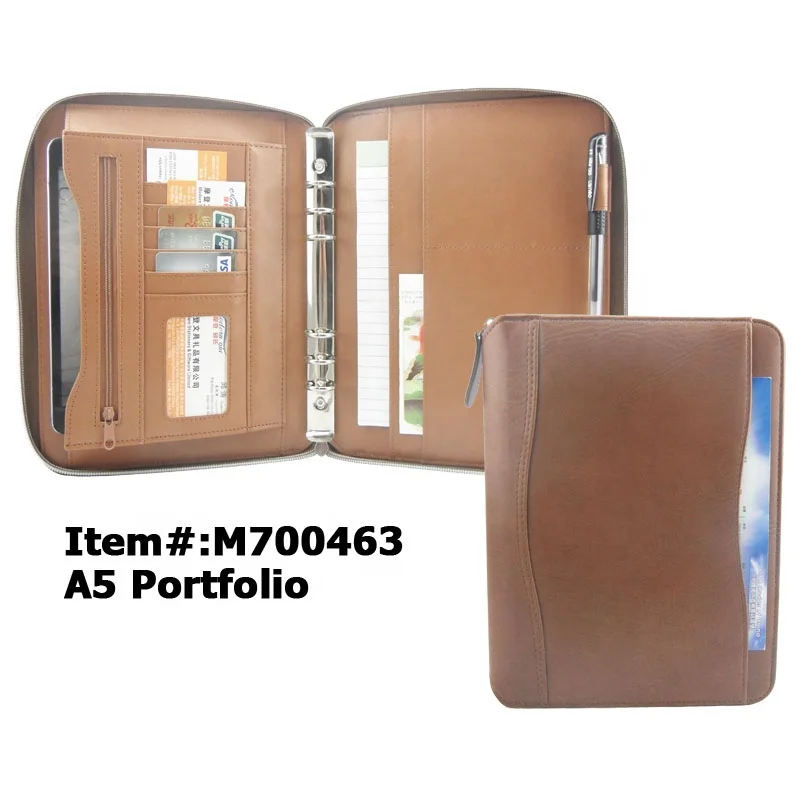 Высококачественный Органайзер из искусственной кожи на молнии размера A5