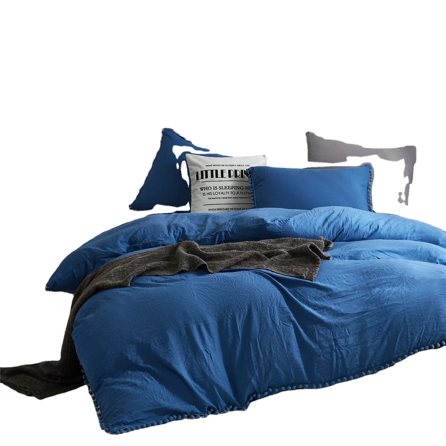 High Quality Soft Luxury Brand Bedding Sets Plain Bedding Set Duvet cover set Lovely Ins style