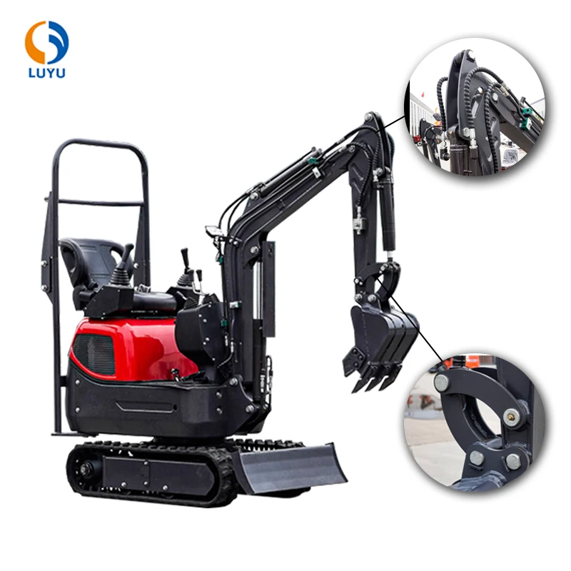Free Shipping Mini Excavator 1 Ton Epa New Crawler Digger Briggs&Stratton Gasoline  Engine Small Excavators 1 Ton Machine