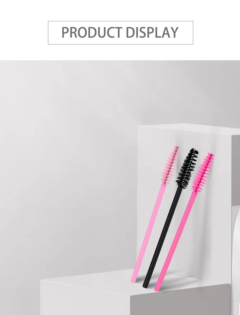 Customized Label Disposable Use Plastic Eyelash Mascara Brush For