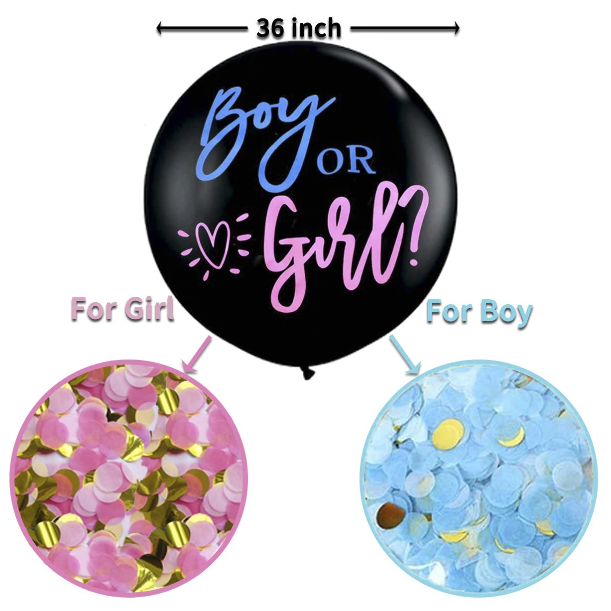Gender Reveal Decor Kit Party Supplies 36inch Inflatable Gender Reveal