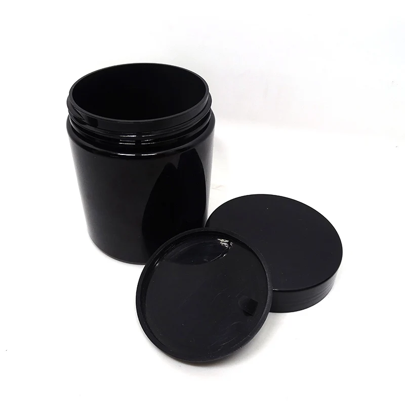 Plastic Jars Lid 200ml 500ml Round Empty Black 150ml 30g 100ml 6 Oz 250 Ml Amber Cosmetic Pet Cream 4 Oz Clear 4oz 8oz 8 Oz Plastic Jars With Lid