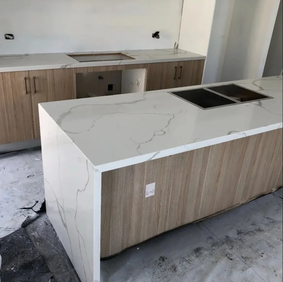 Australia Engineered Quartz Stone Benchtops With Draining Grooves Buy