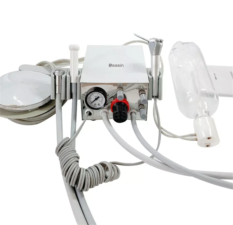 With Luxury Multifunction Pedal Portable Dental Unit Dental Portable Turbine Unit Work With Air