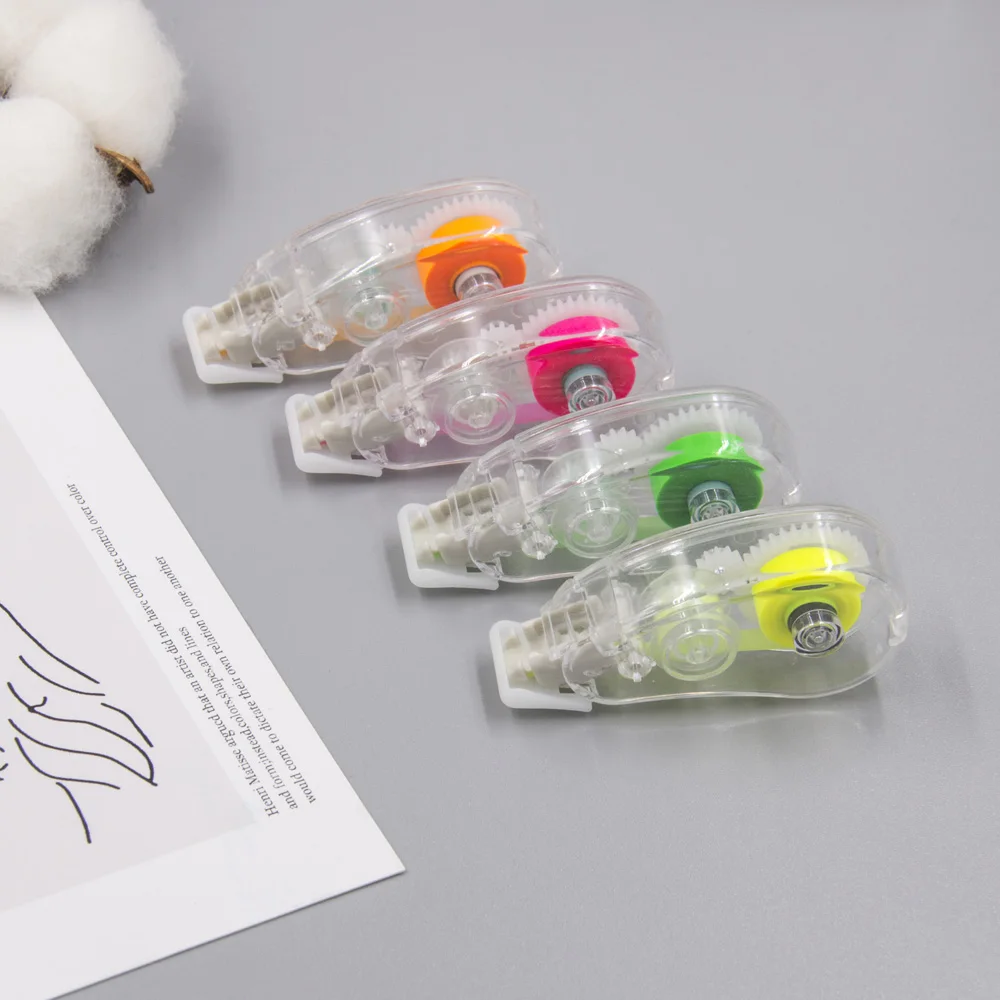Mini Size Fluorescent Highlighter Colored Tape, Correction Tape for Decoration