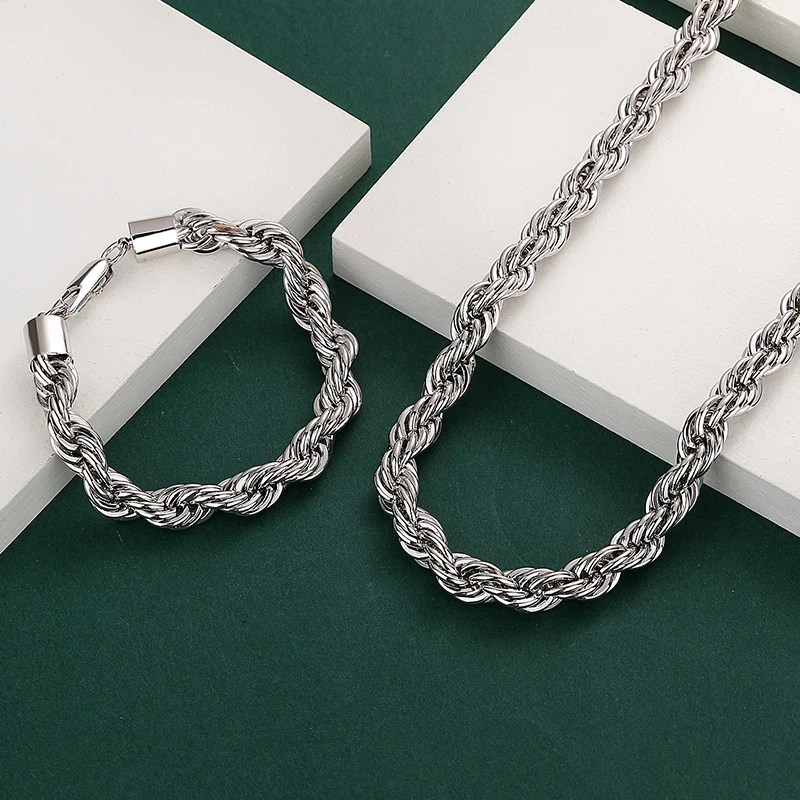 Platinum Plated Rope Chain Platinum Hot Sale Gold Plated