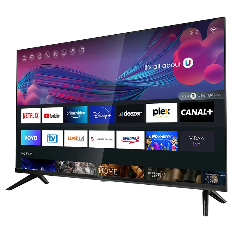 Original 75 Inch 4k Smart Tv For Screen Tempered Glass Large Screen Television Smart Voice Ultra Thin Flat Tv 111005
