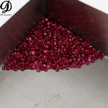 A+diamond cut round cut1.2mm natural ruby for find jewelry making