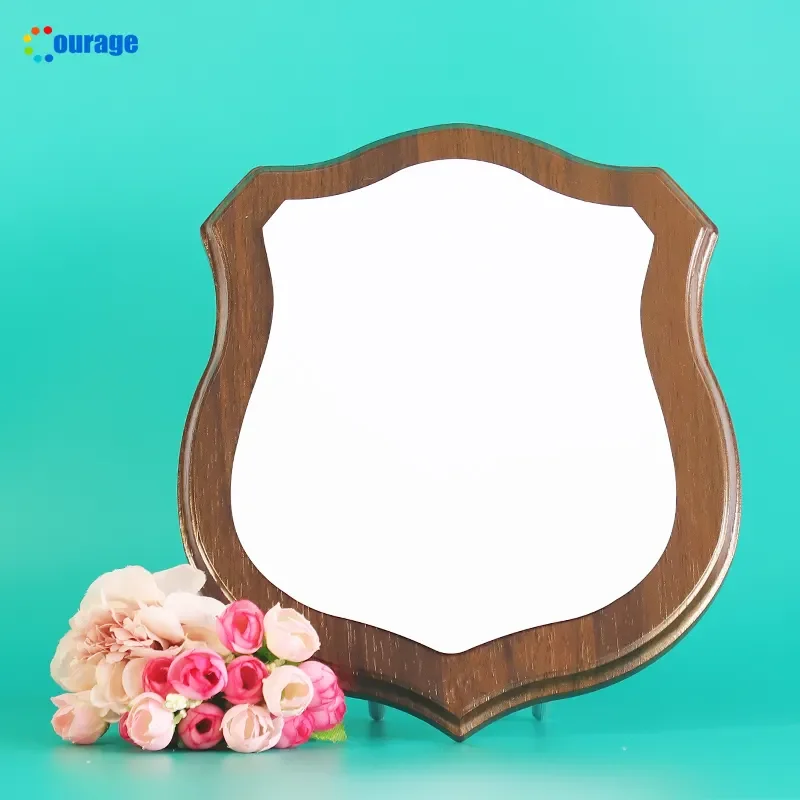 Courage Custom Personalized Logo Sublimation Memorial Souvenir Wooden Honor Medal Blank Metal Trophy Shields and Awards Plaque