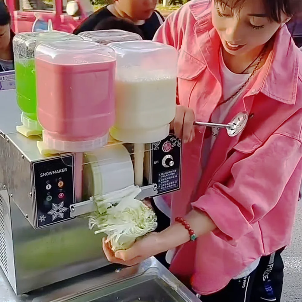 業務用かき氷機 韓国式ピンス クラッシャー スノーフレーク スラッシュ