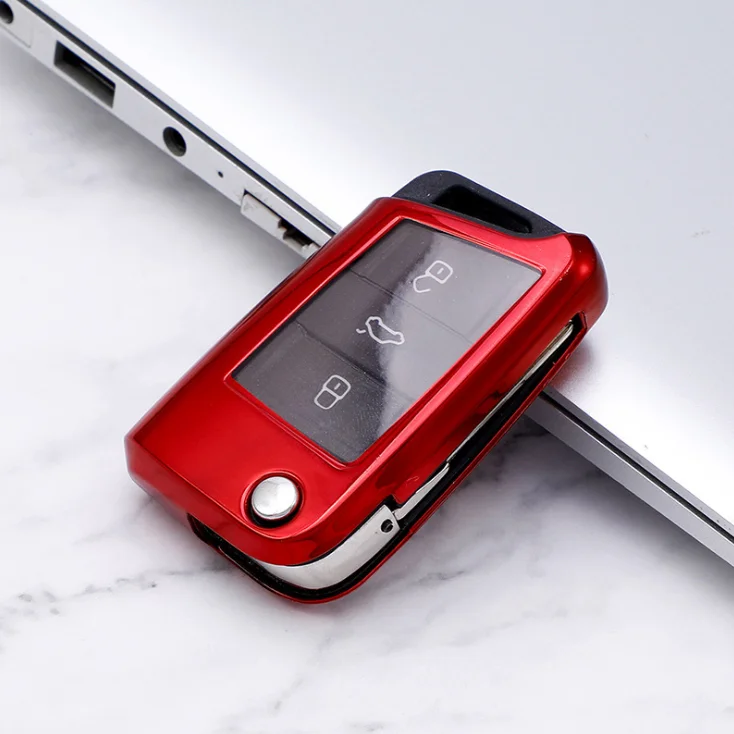 Luxury Style Car Key Case for V-Series Golf 7 Mk7 Compatible with S-Models & Skoda Octavia Fob Cover
