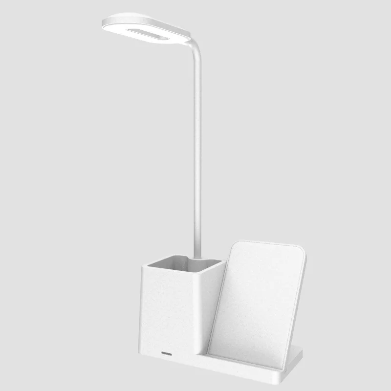 Most Selling Product in alibaba UUTEK Touch Three Color Model Desk Lamp with 15W Wireless Charger and Pen Holder Table Lamp